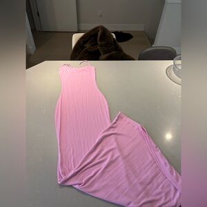SKIMS Light Pink/purple colored Ribbed dress
